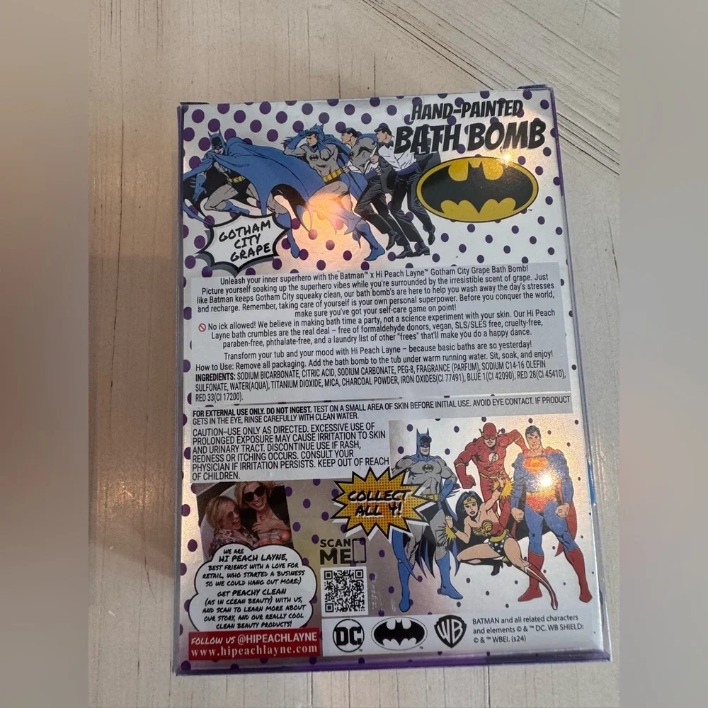 Hi Peach Layne - Hand Painted Justice League bath Bombs - Clean Ingredients!